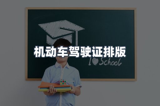 机动车驾驶证排版